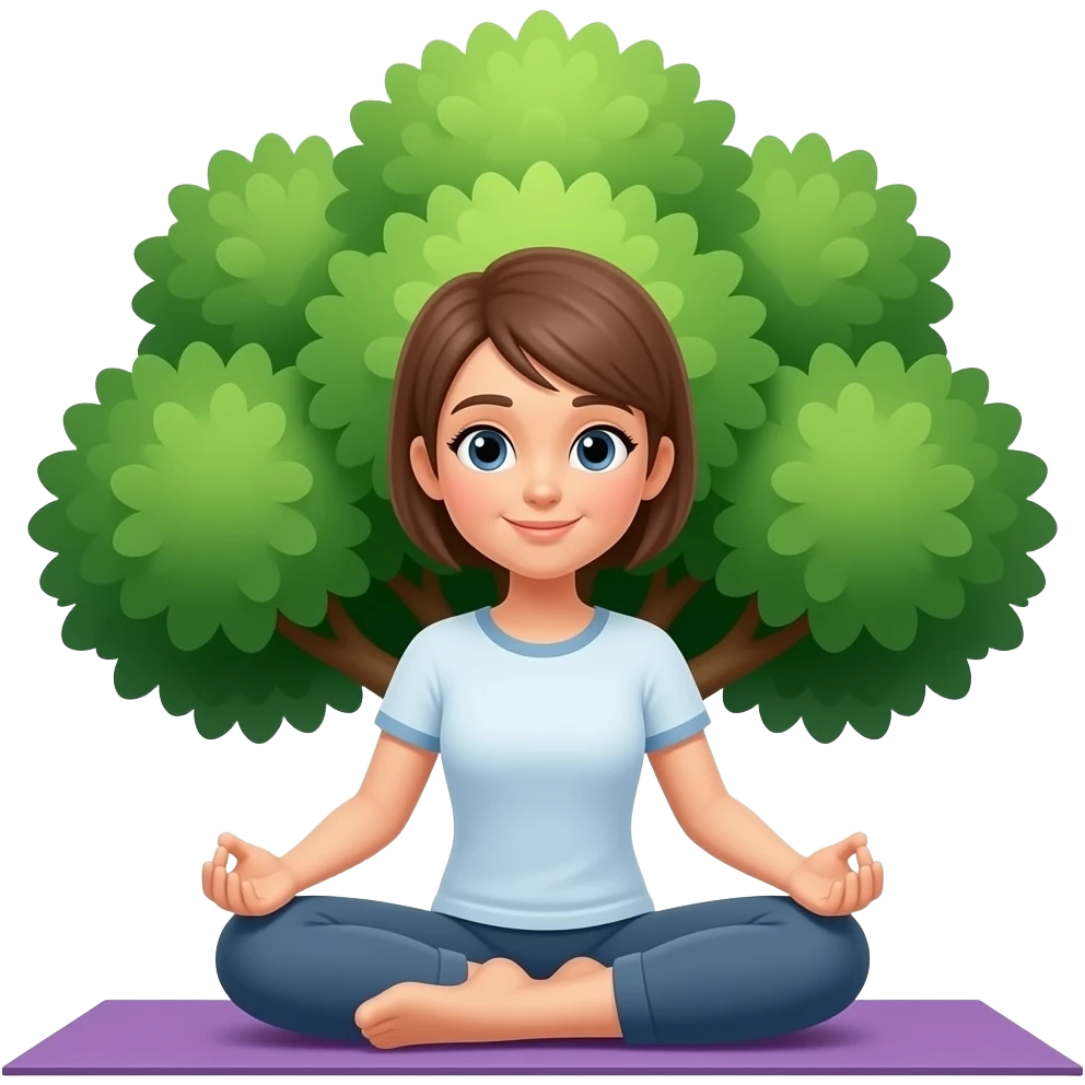 Posa dell'albero yoga emoji