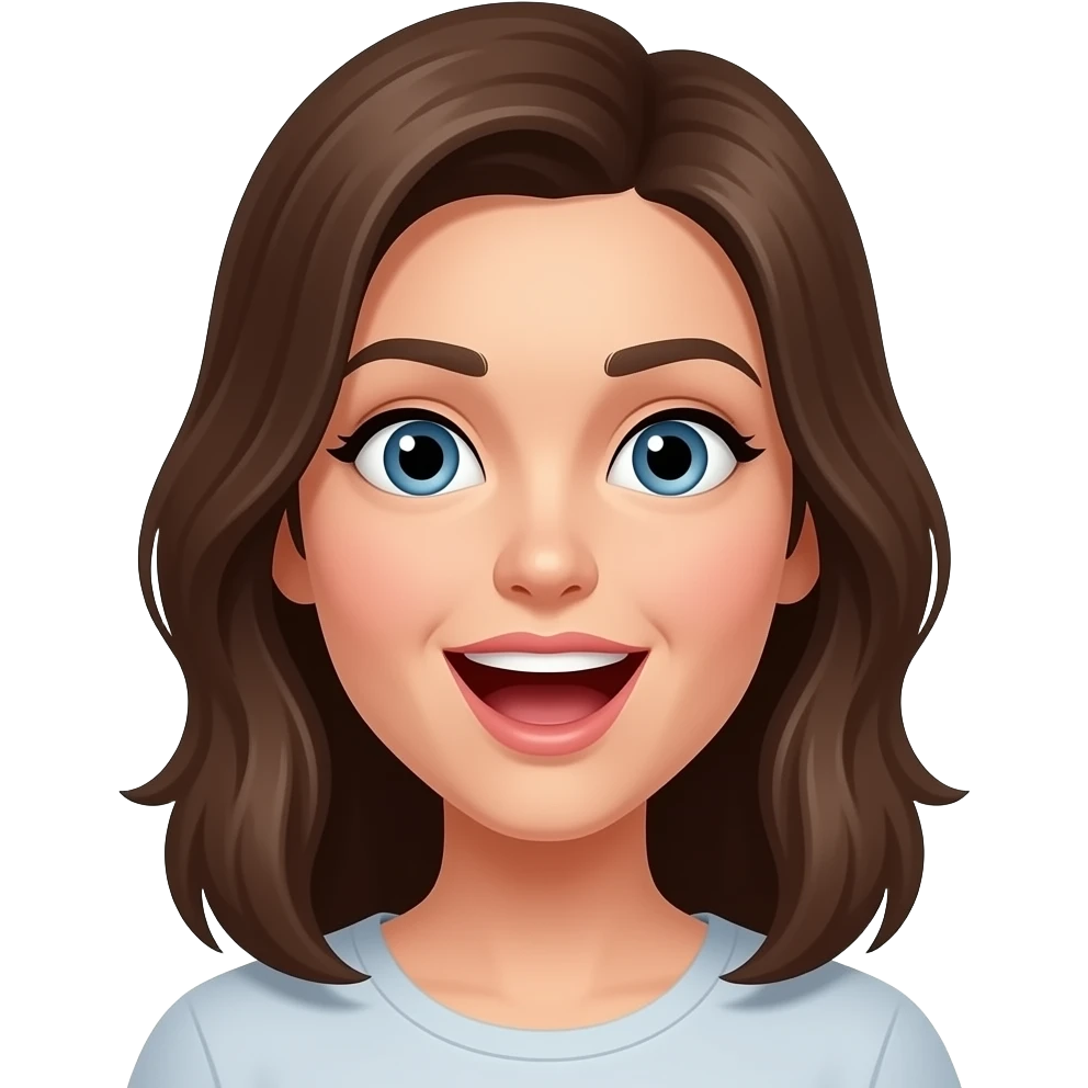 create a gasp of excitment face from a woman emoji