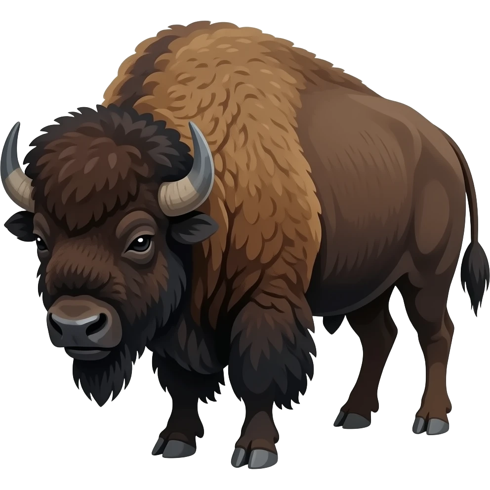 🦬 in the dark smilodon in the bush in the dark emoji