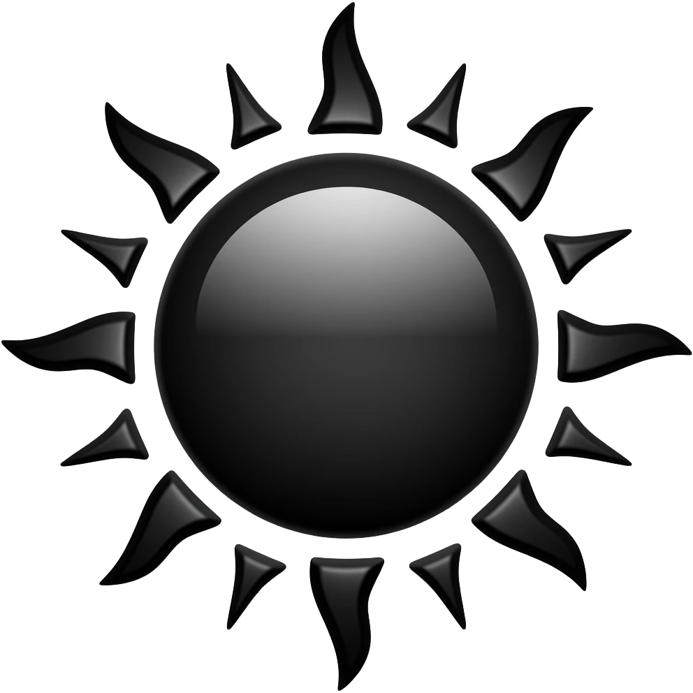 Sol negro emoji
