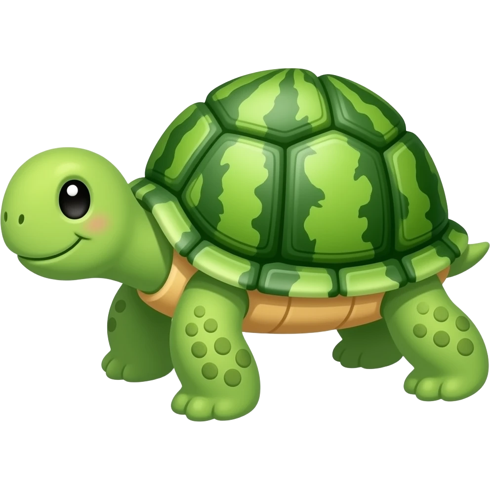 Watermelon turtle emoji