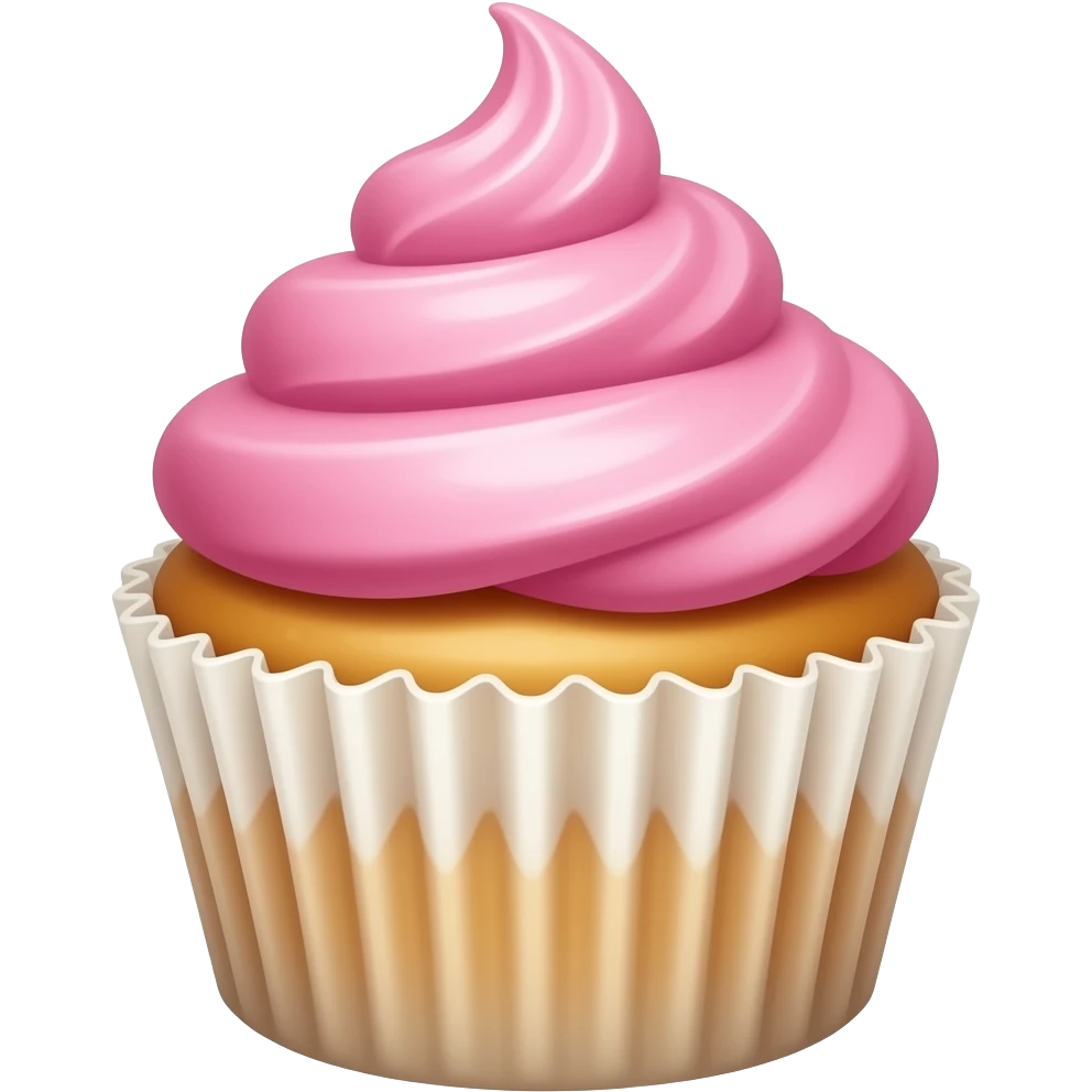 Cupcake with pink icing emoji
