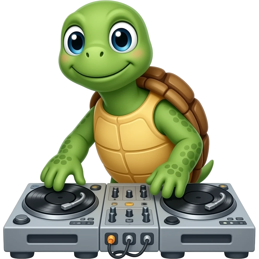dj turtle emoji