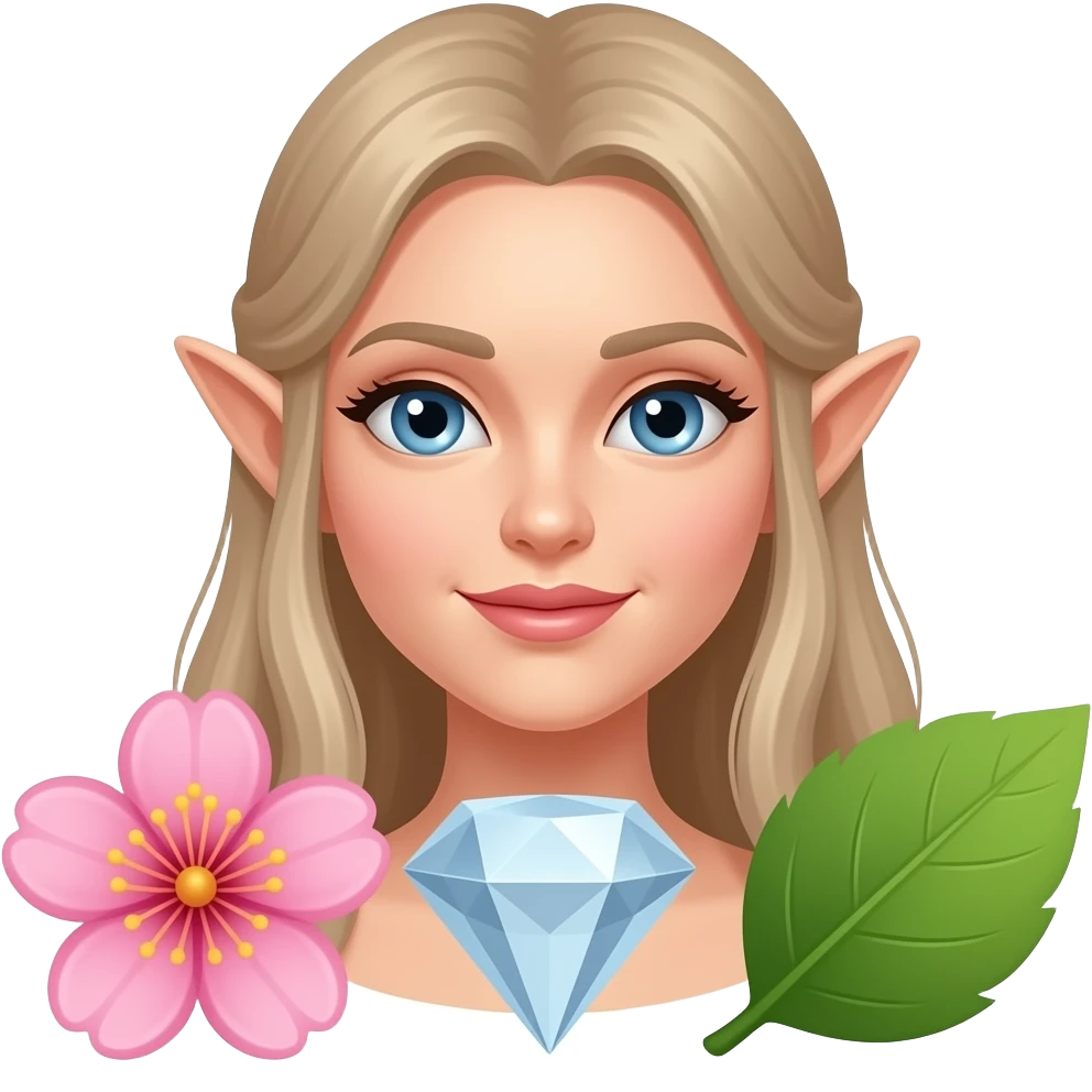 🧝🏻‍♀️🌸💎🌿 emoji