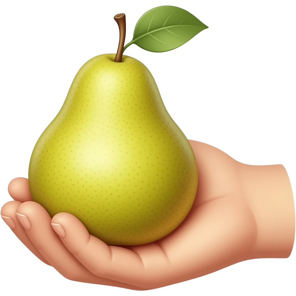 Pear hand emoji