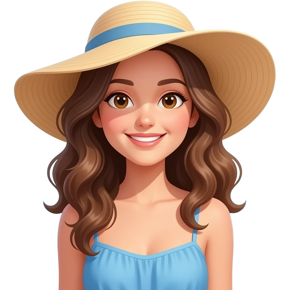 She’s wearing a sunhat emoji
