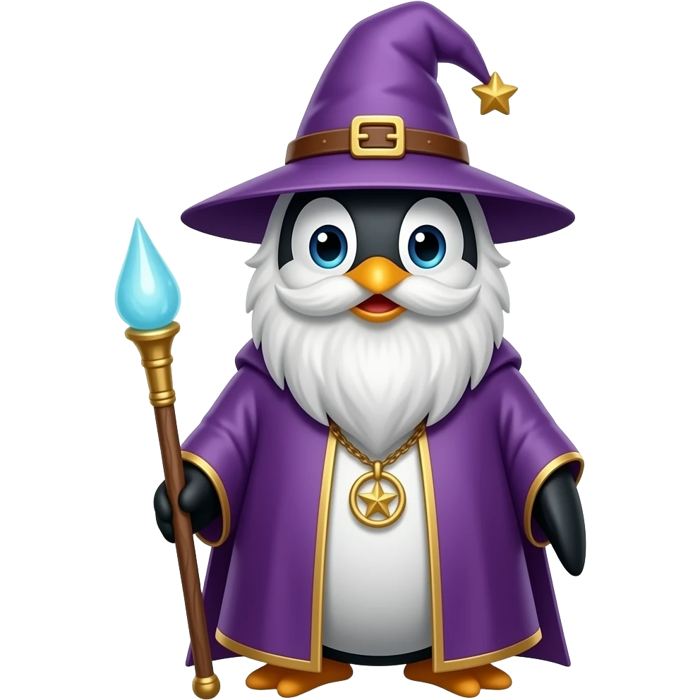 Penguin Wizard emoji