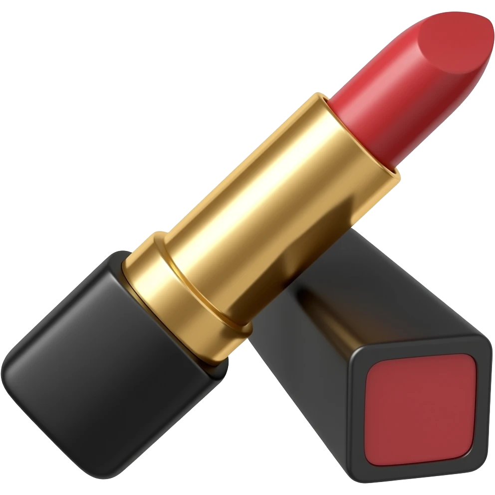 rouge à lèvres, la vue est en 3 quart emoji