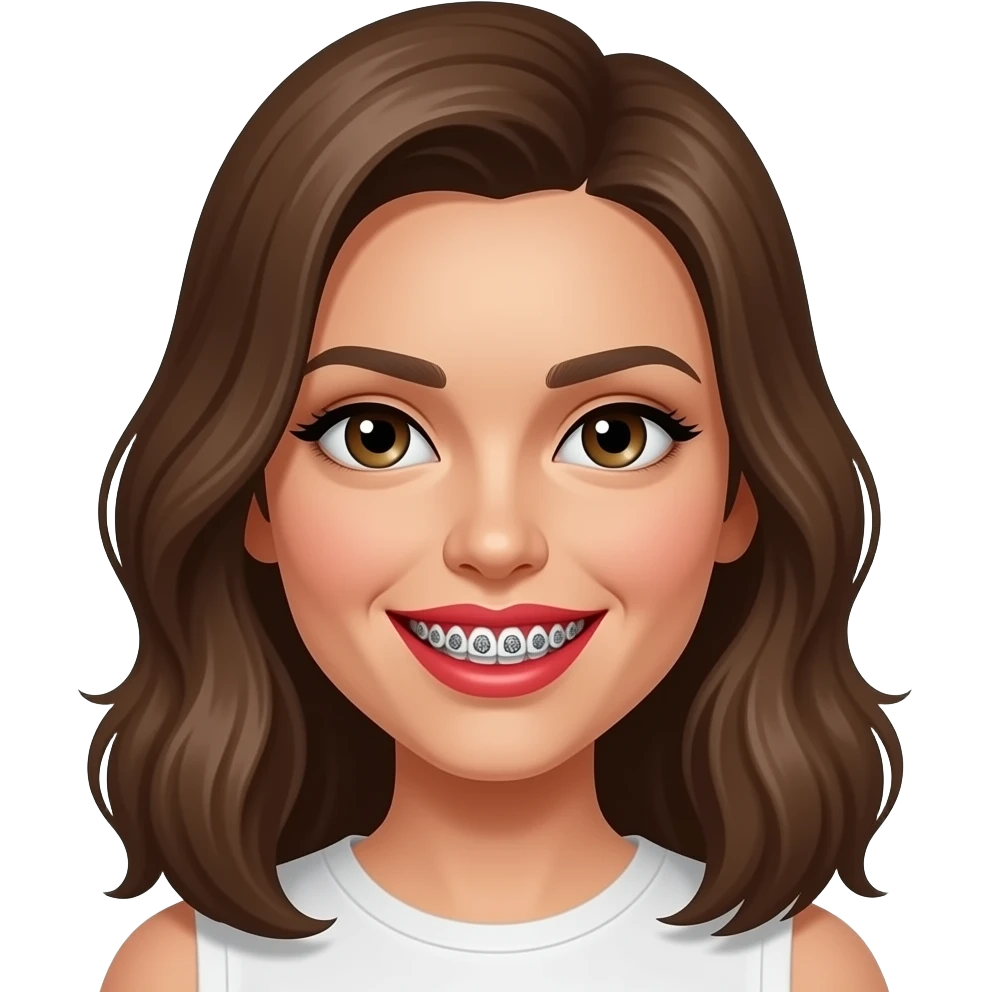 I woman wearing red grillz her teeth should be red emoji