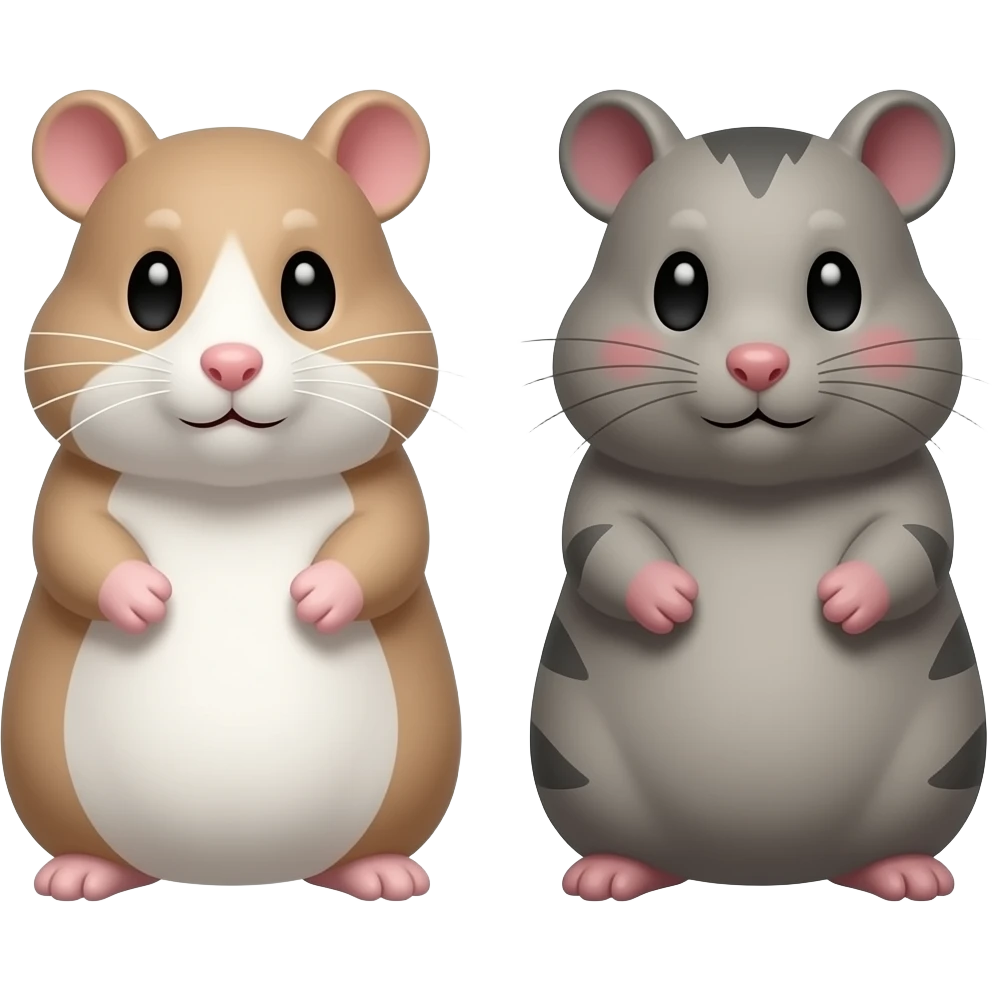 Hamster and bat emoji
