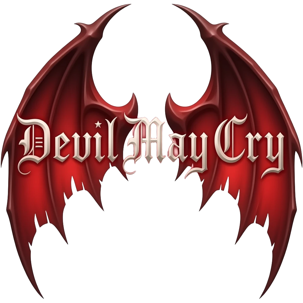 Devil's wings with the text "Devil May Cry" emoji