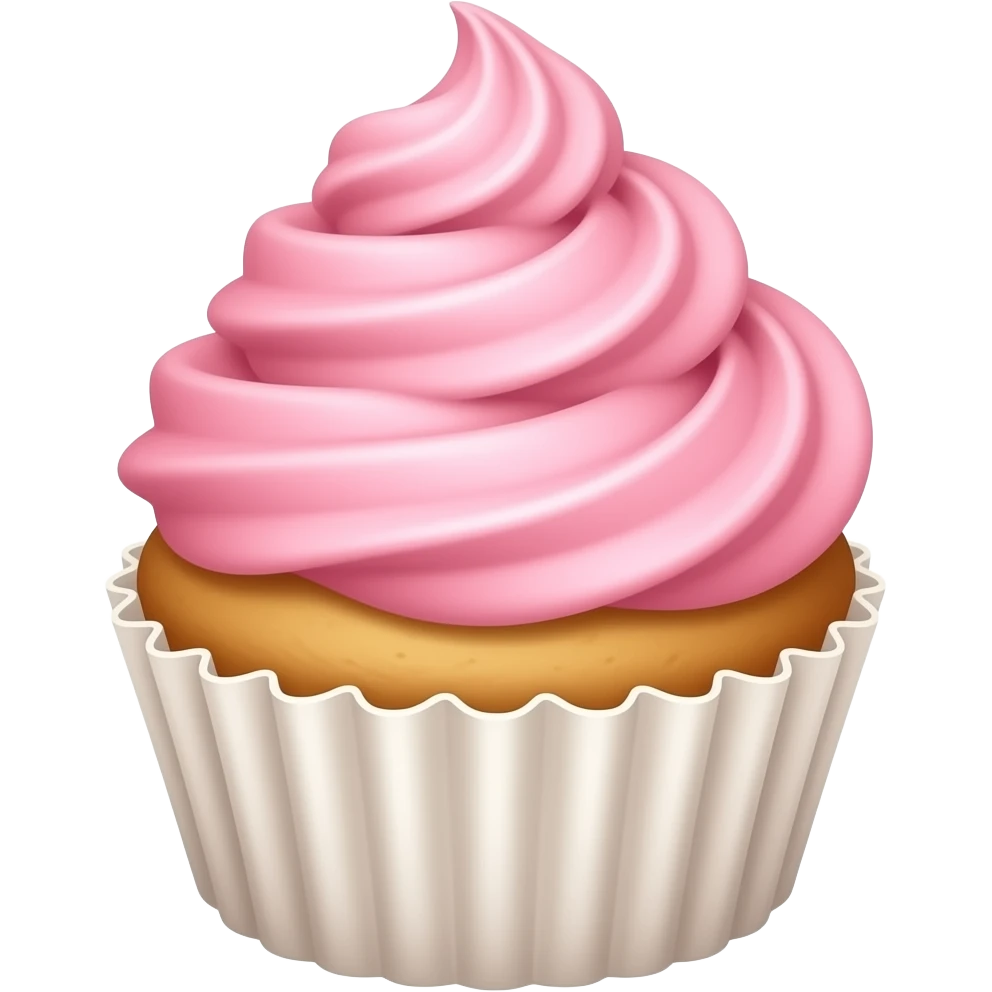 Cupcake with pink icing emoji
