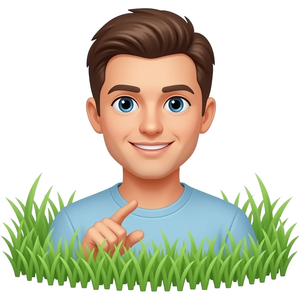 Guy touching grass emoji
