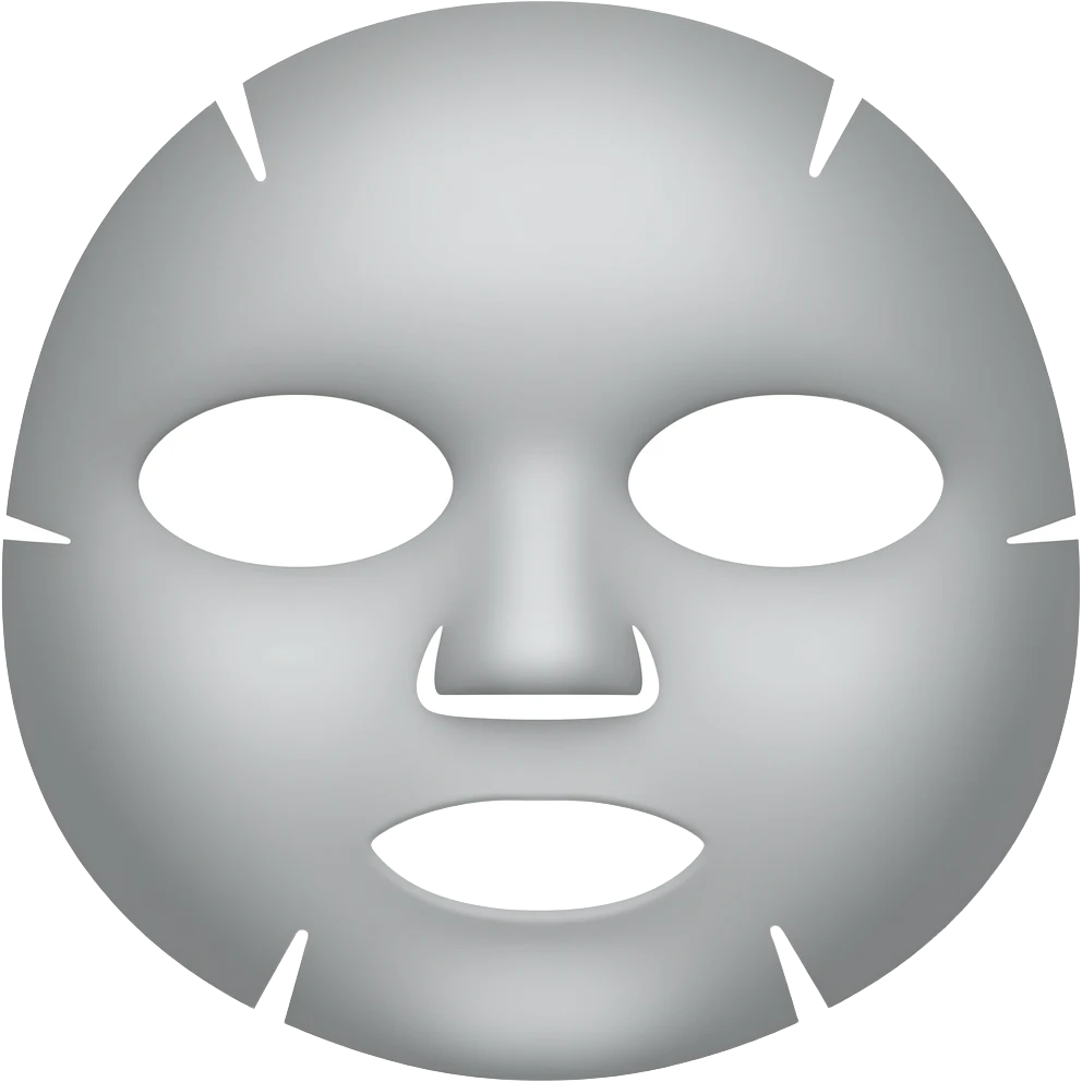 grey skincare face mask icon emoji