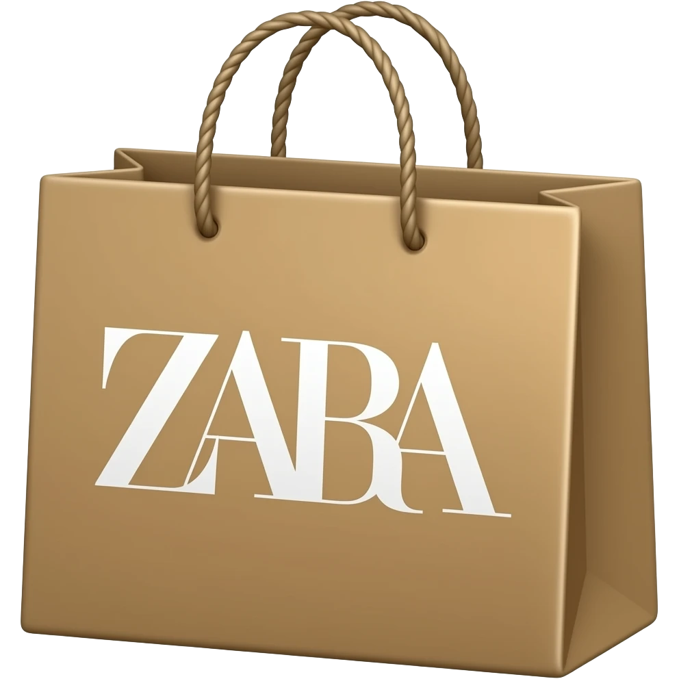 Zara realistic shopping bag emoji