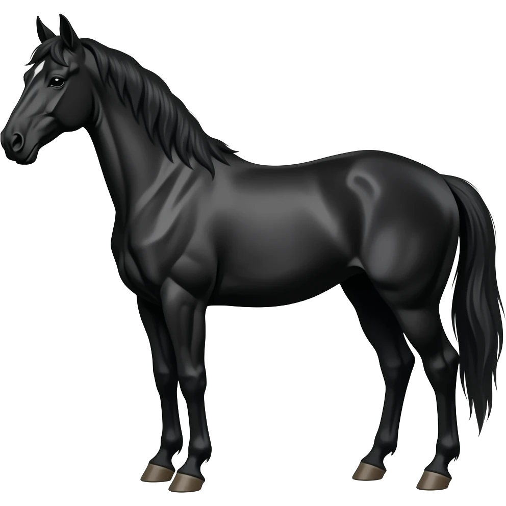Black hourse emoji