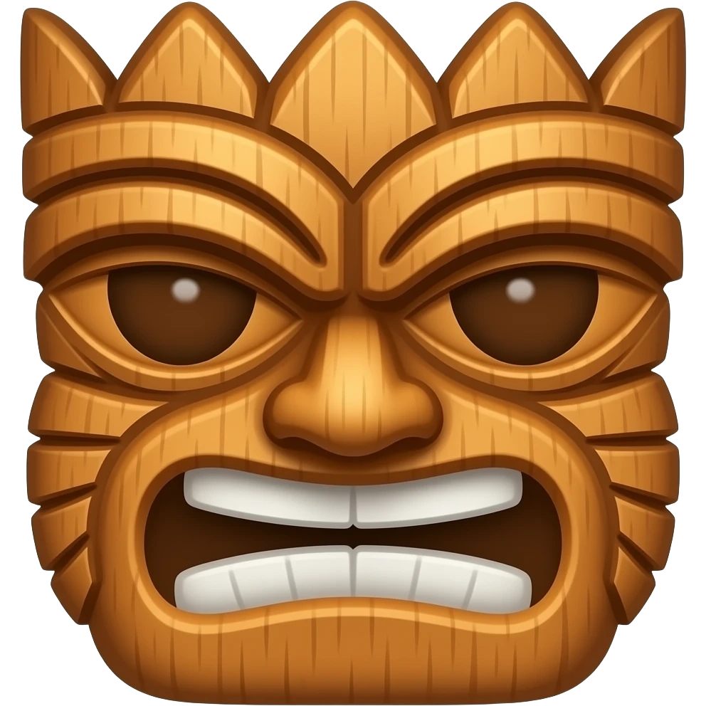 wood tiki emoji