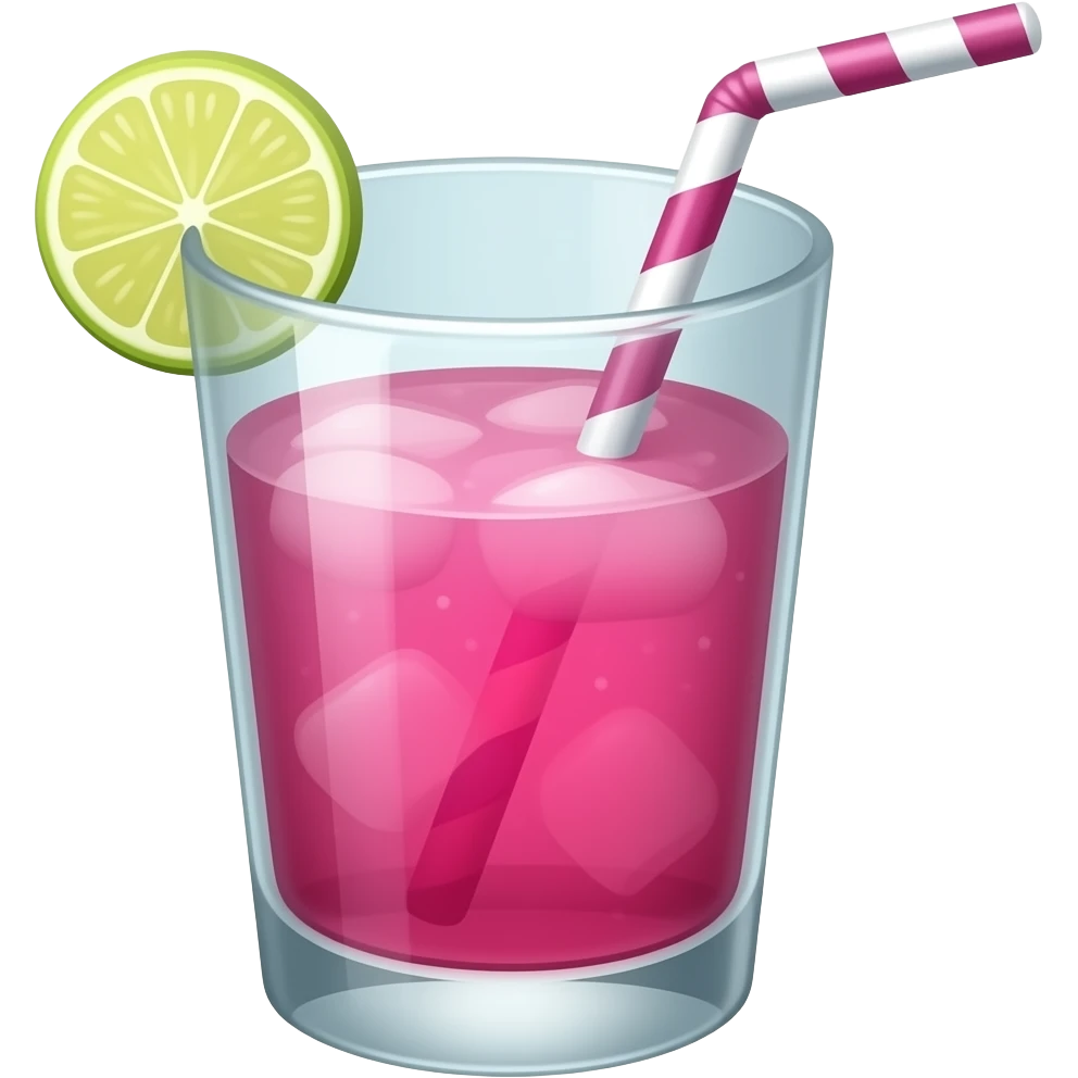Pink drink emoji