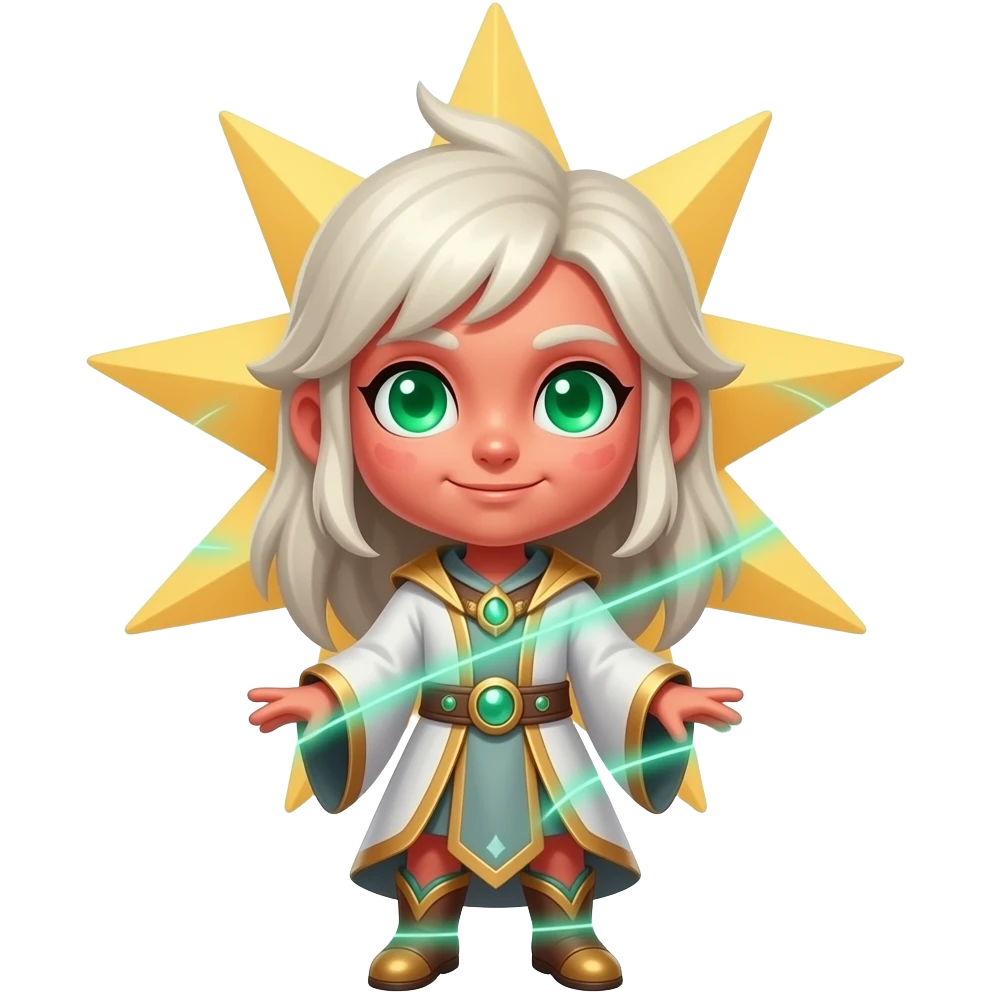 A full-body Solaviri entity with a giant head, tiny body, luminous ...