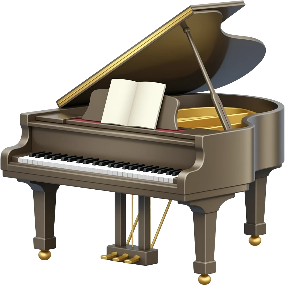 This is an inquiry journal, and it’s going to be about exploring the sounds of piano keys. I’d like an emoji that combines a report-style design with a piano emoji. emoji