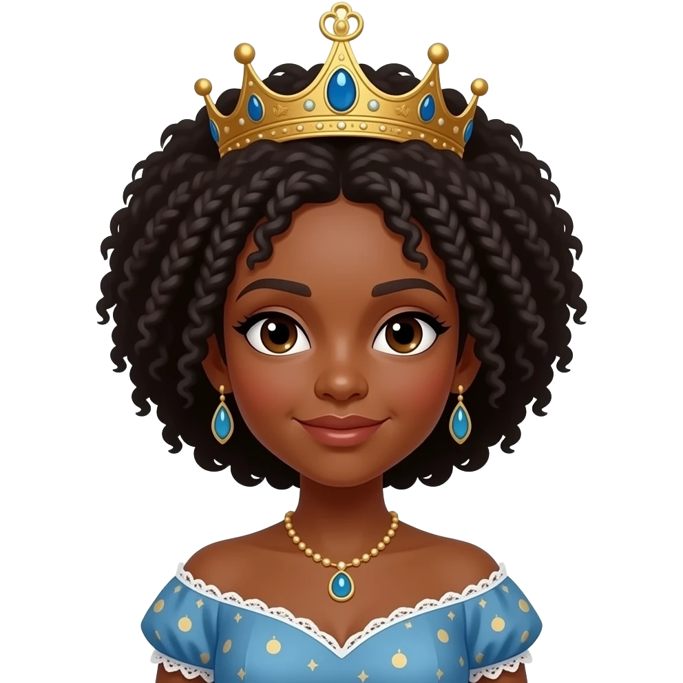 Queen dark skin emoji