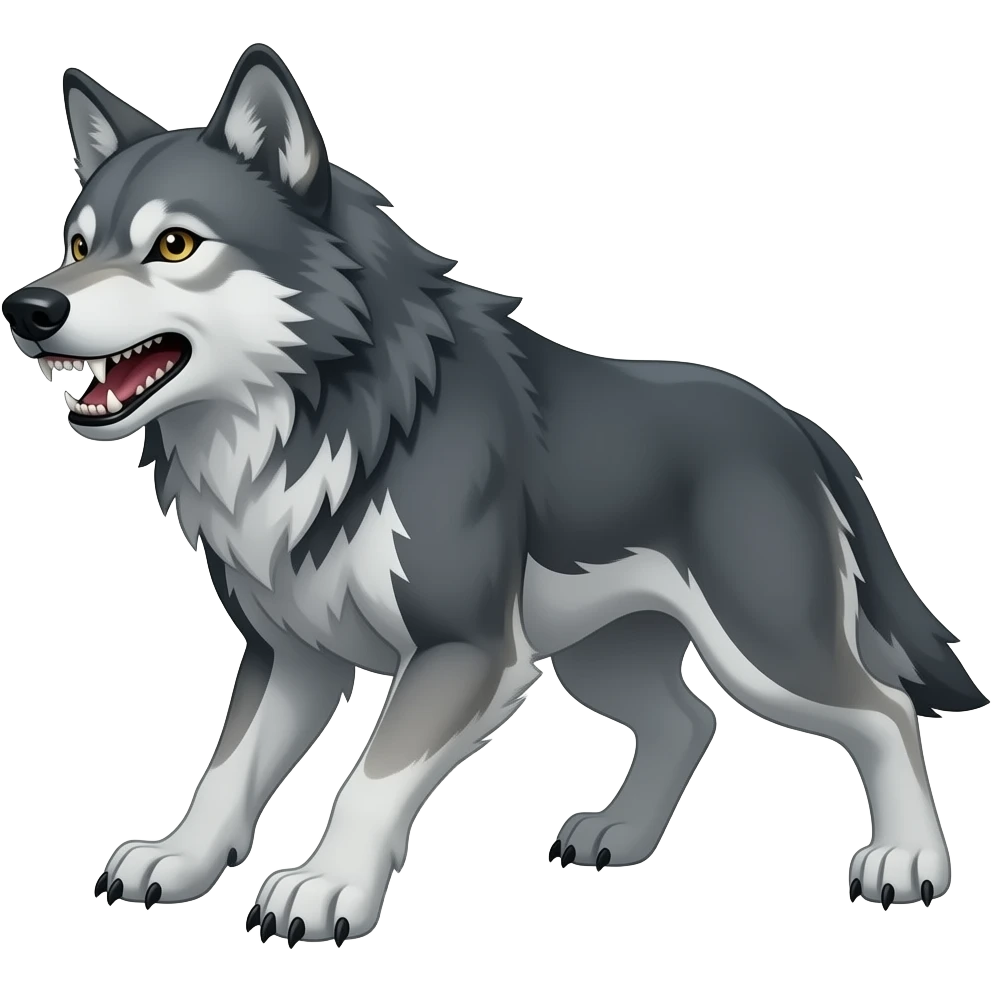 Dangerous wolf emoji