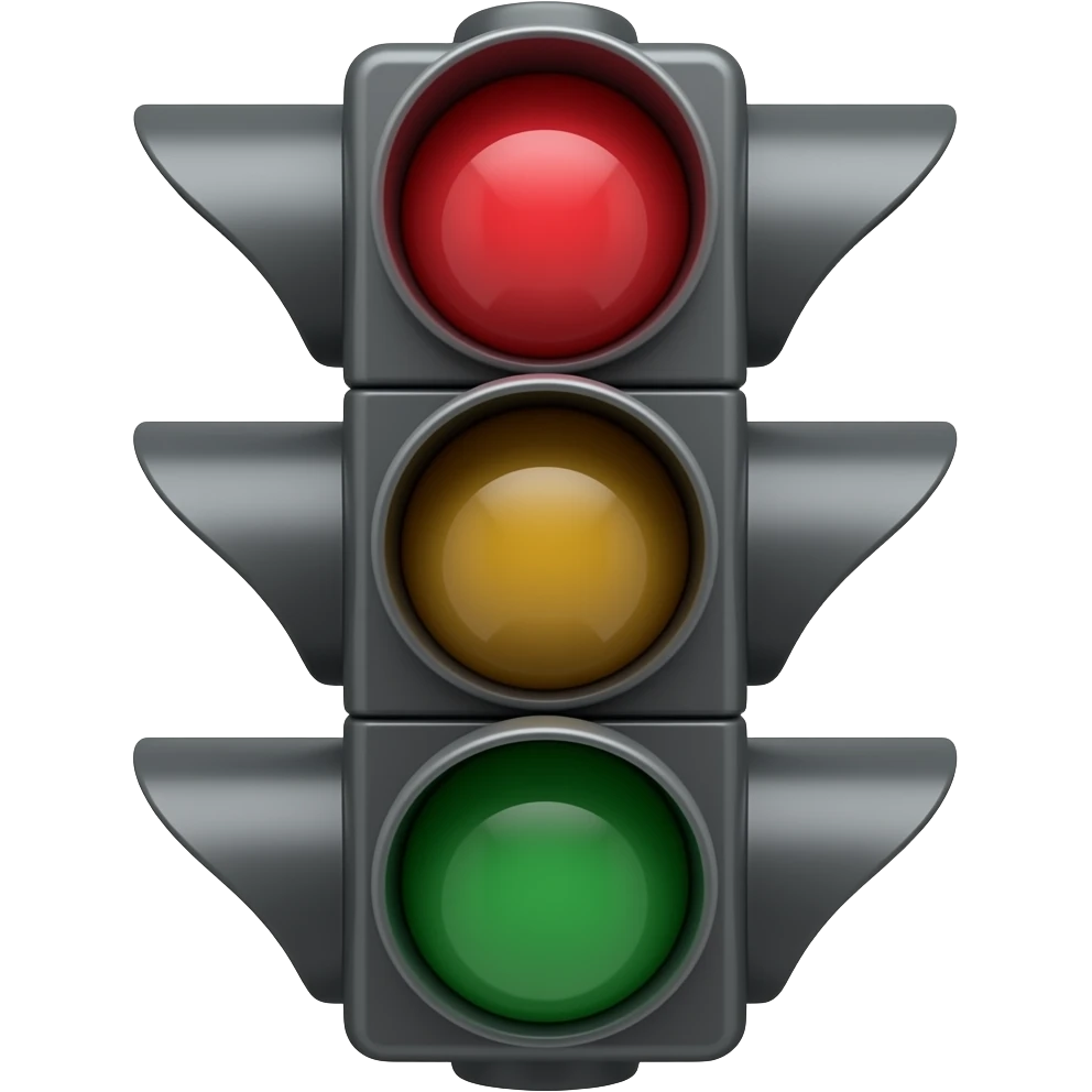 red trafic light emoji