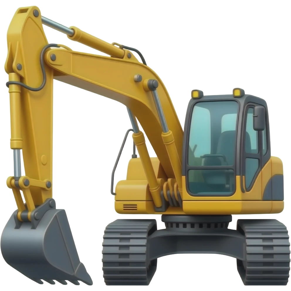 Backhoe front view emoji