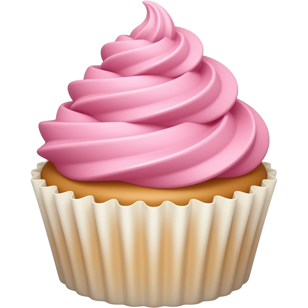 Cupcake with pink icing emoji