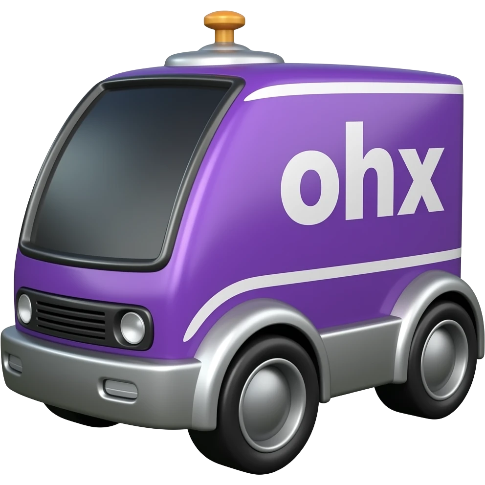 purple delivery robot emoji