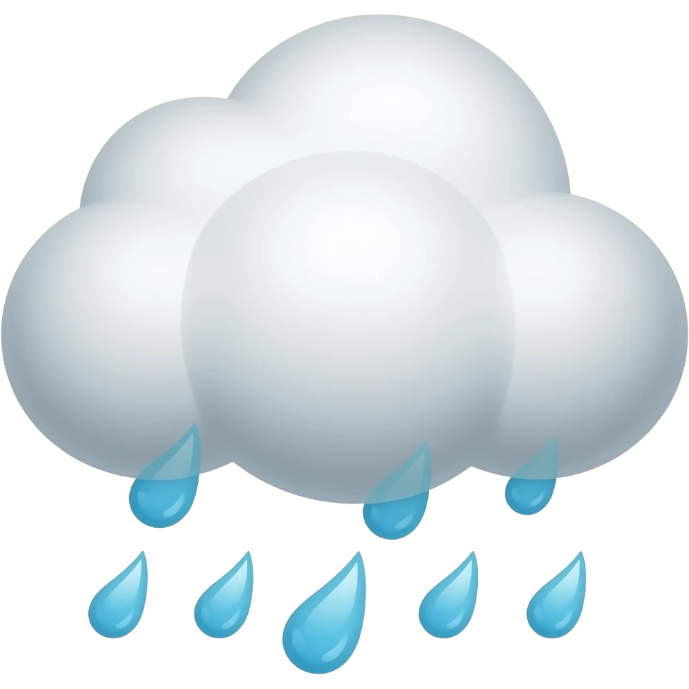 cloud raining emoji