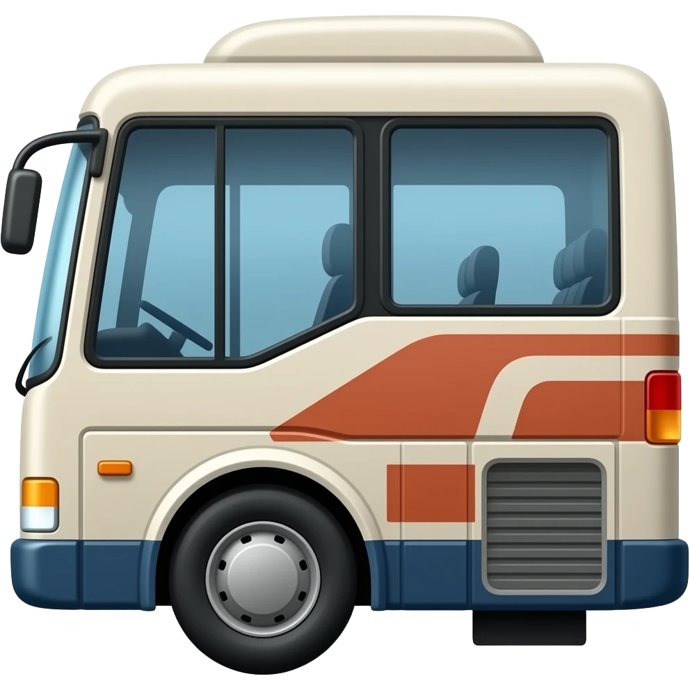 реалистичній автобус вид сбоку emoji