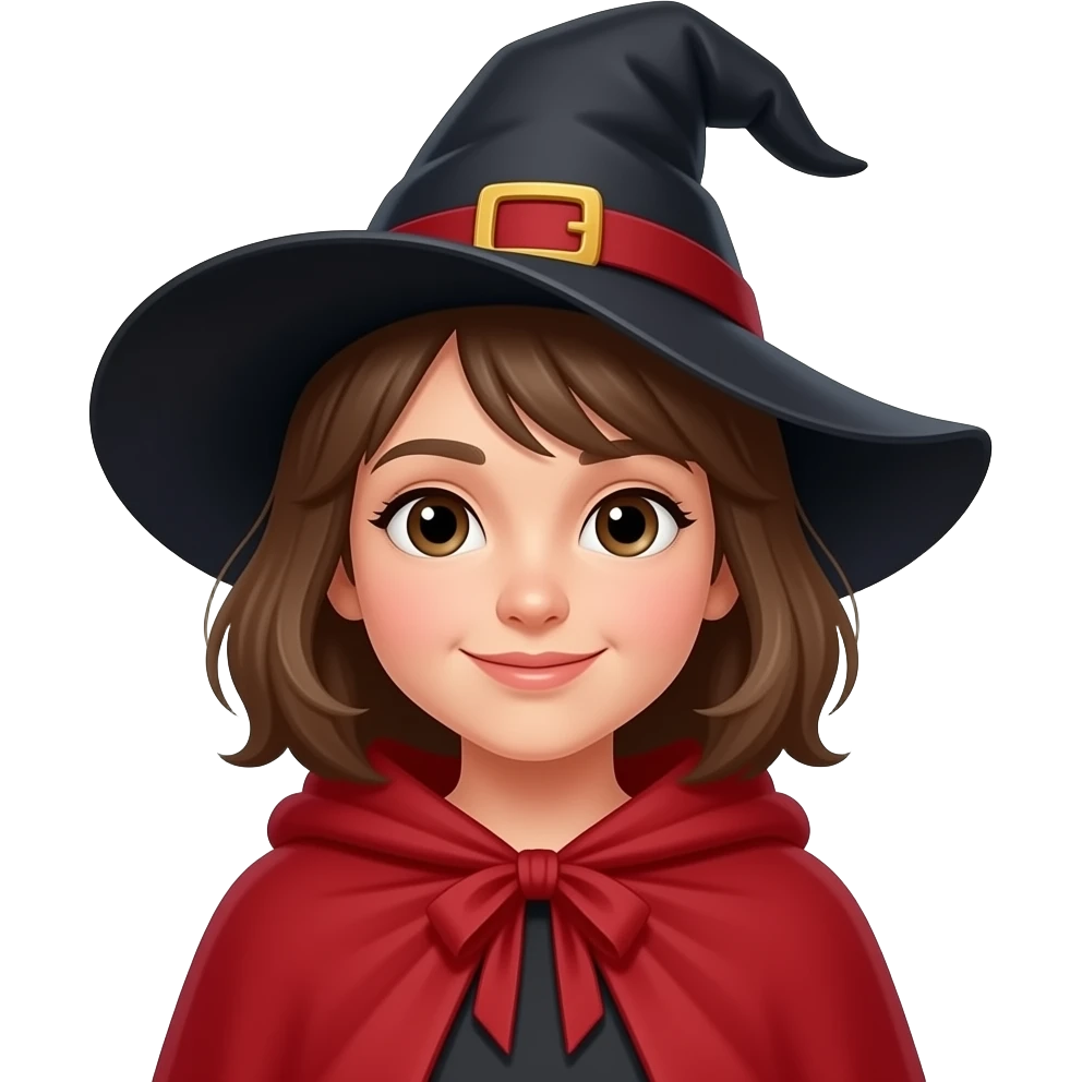 red cloth witch young dirl emoji