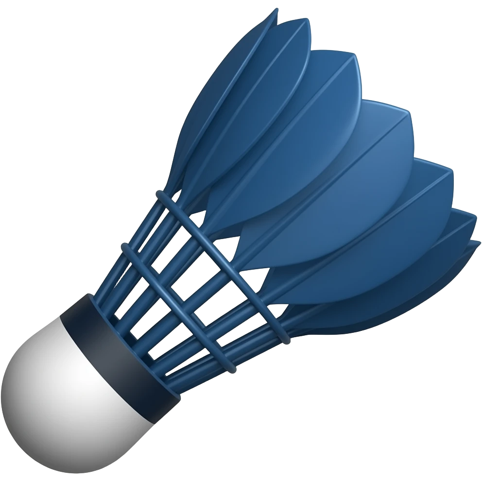 Navy blue badminton emoji