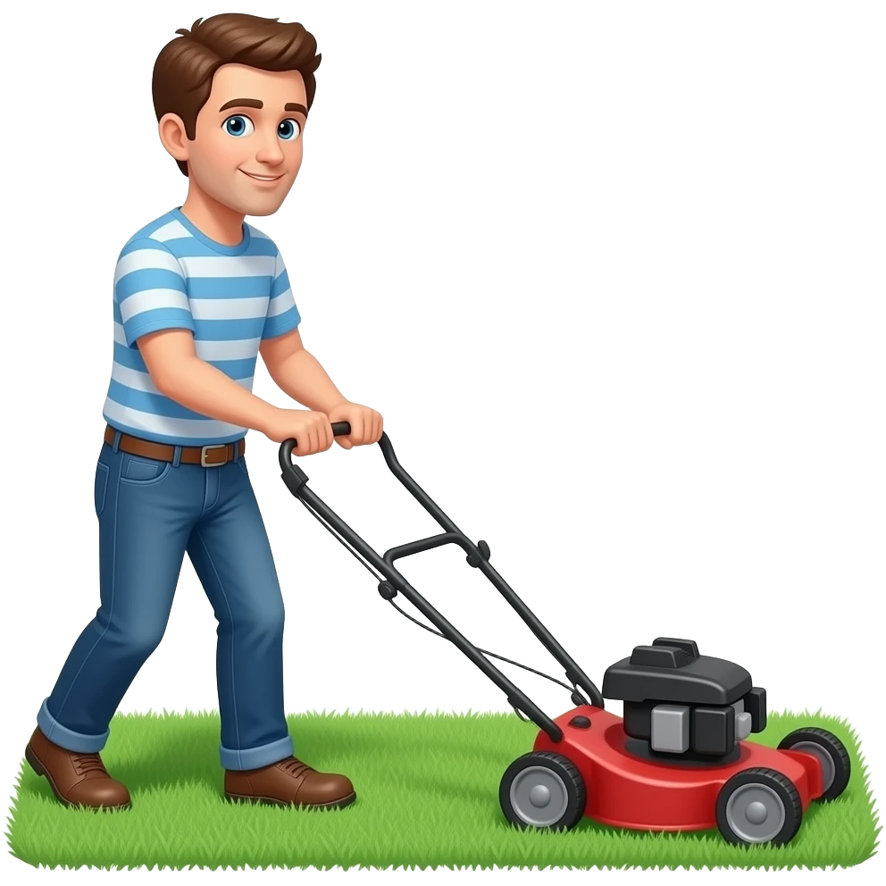 Guy mowing emoji