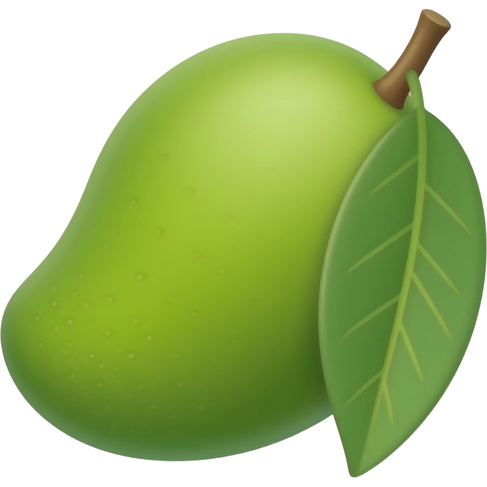 Green mango emoji