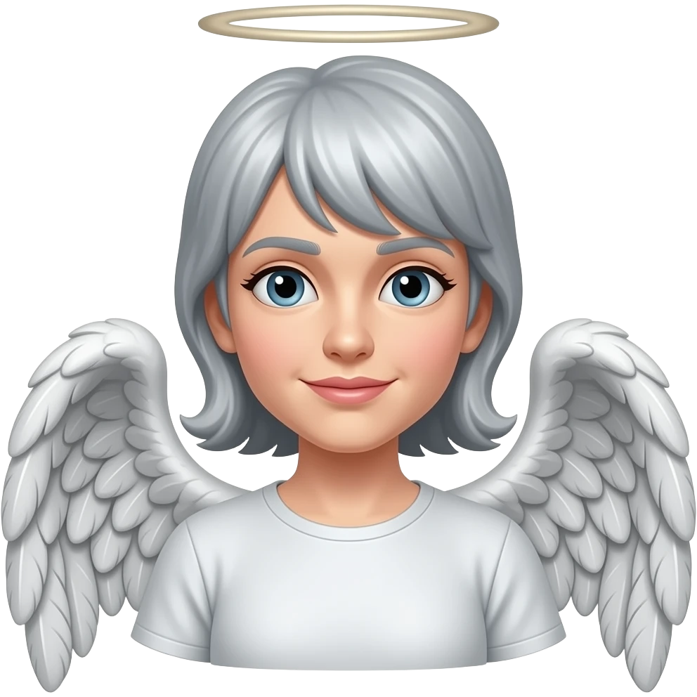 Silver angel emoji