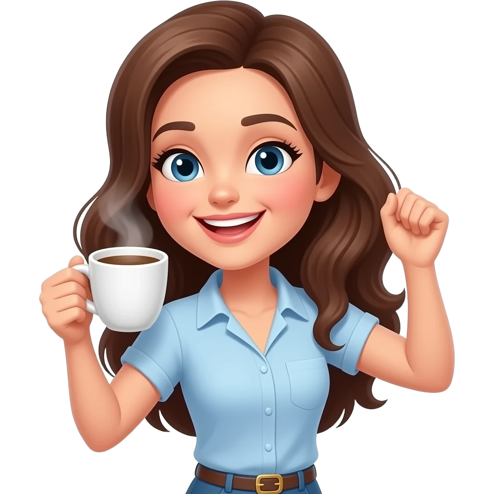 женщина много хочет, любовь, деньги, танцы, кофе emoji