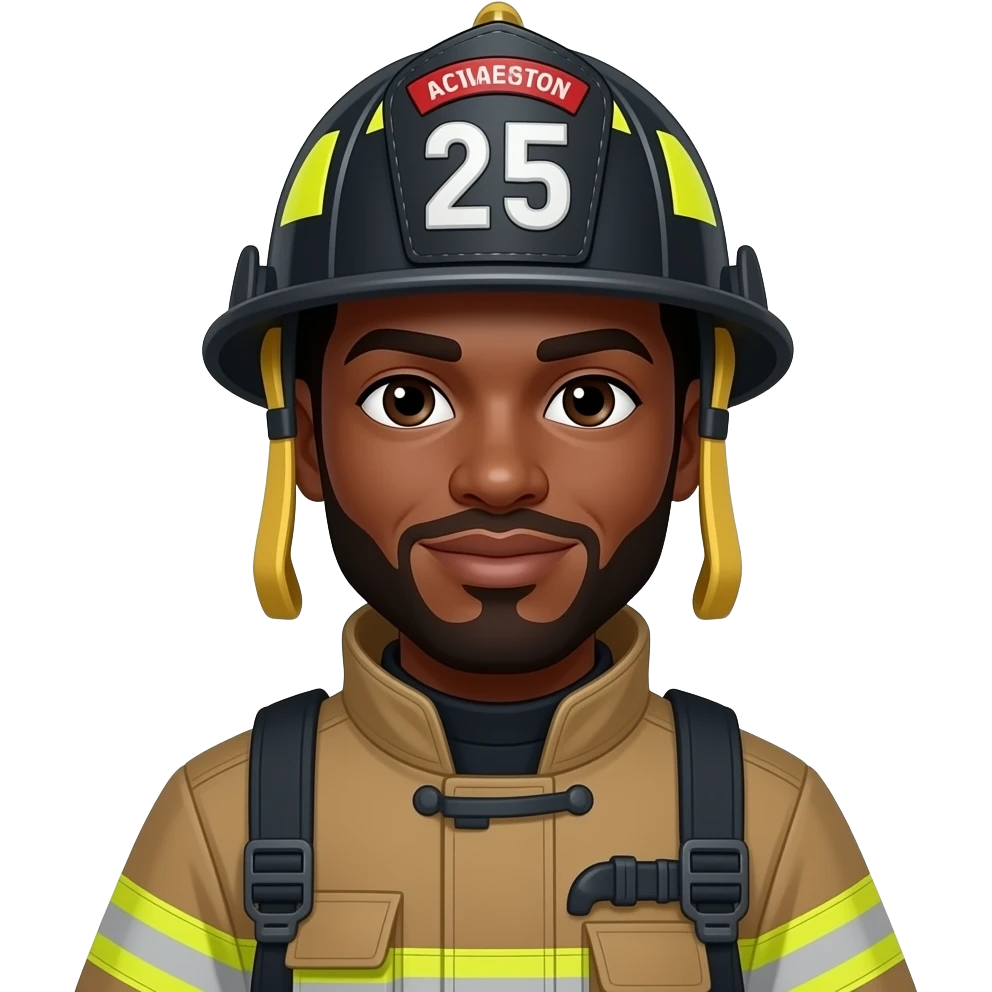 black Skin Firefighters emoji