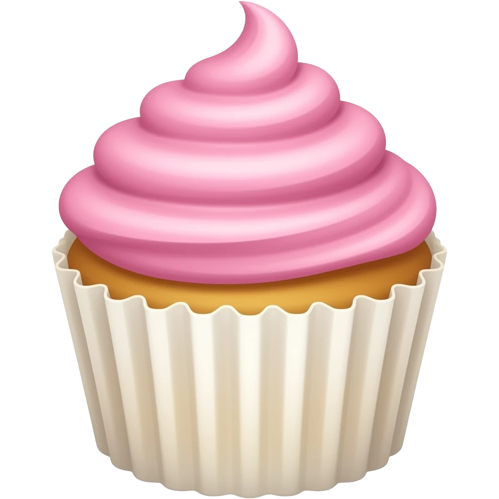Cupcake with pink icing emoji