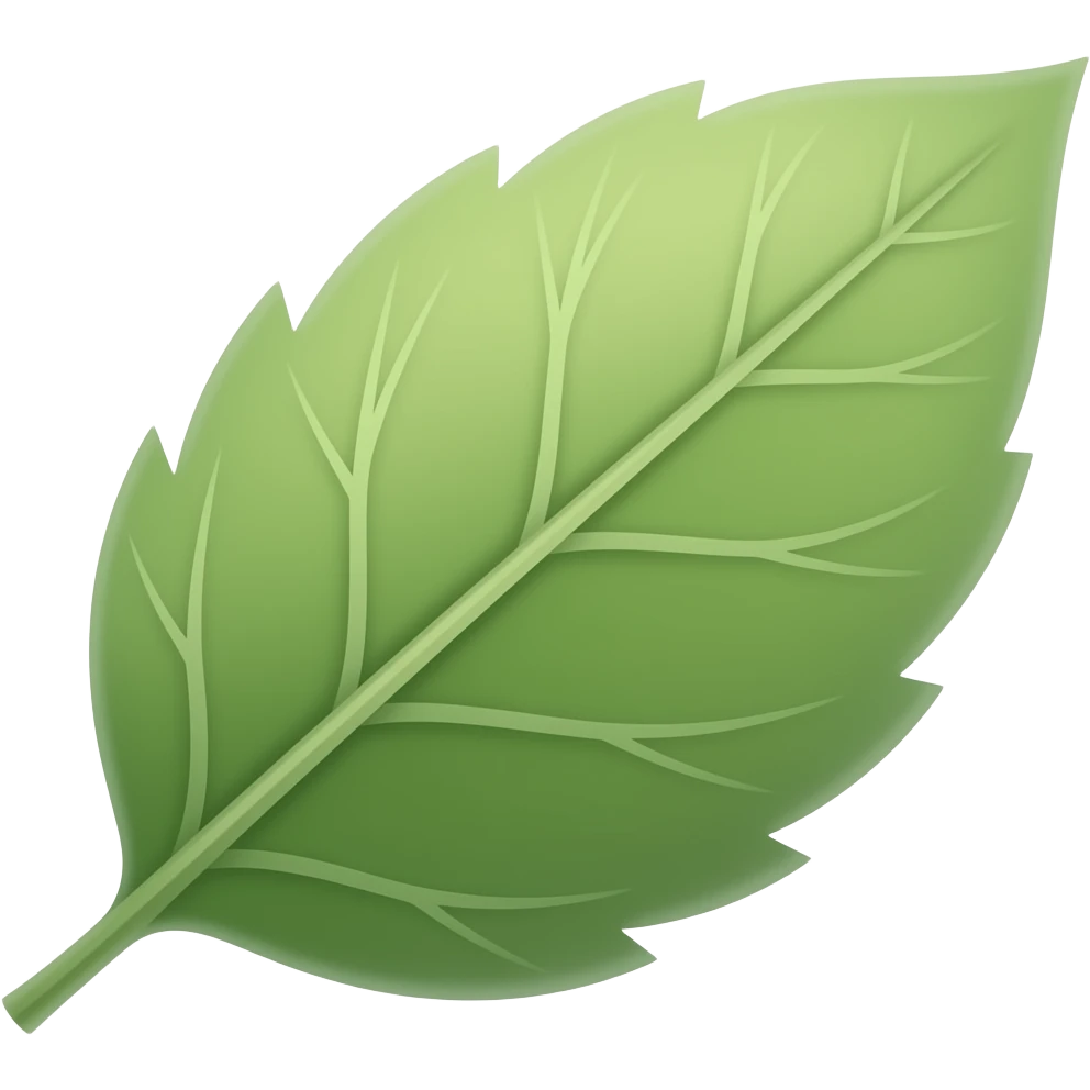 Sage colored Leaf emoji