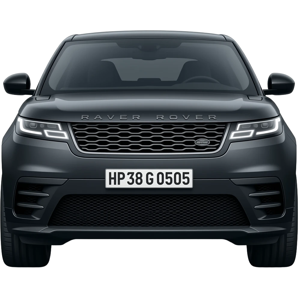 Range rover velar black with number blate HP 38 G 0505 change the direction at 180 degree from front emoji
