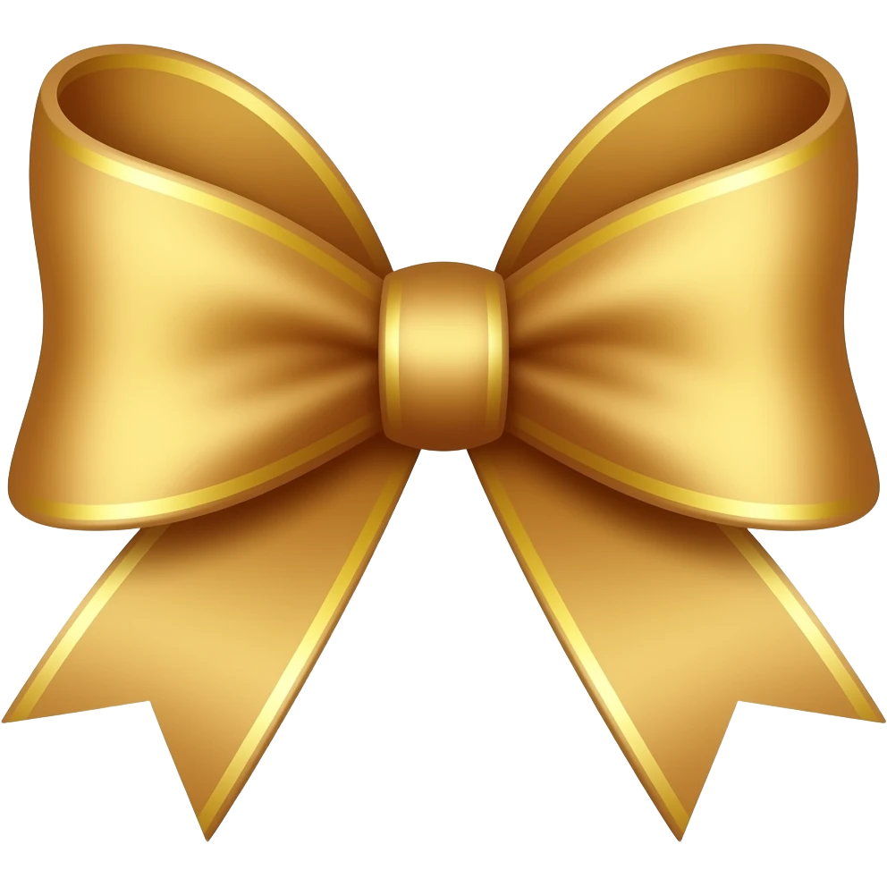 Brown golden bow emoji