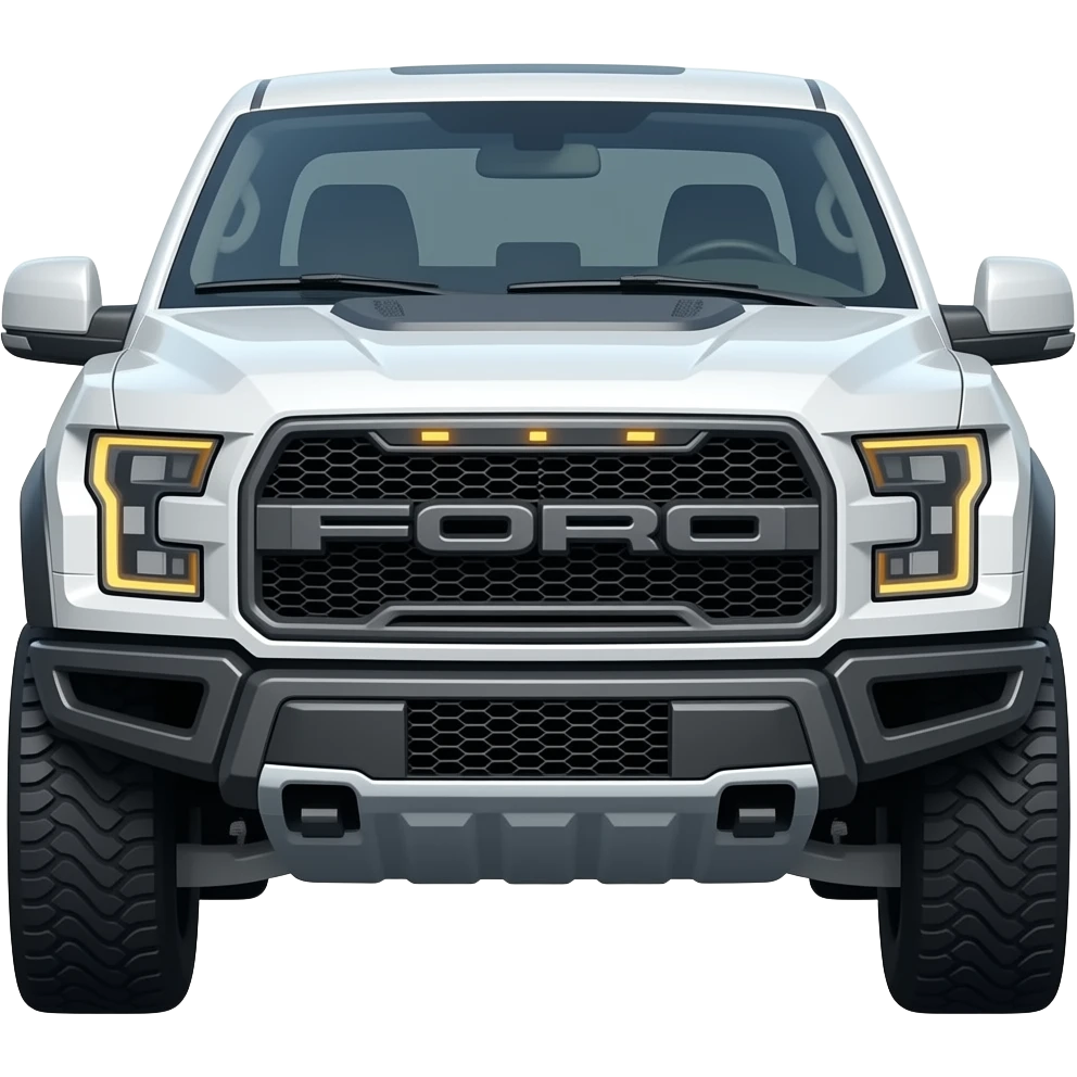 Create a white gen 3 ford raptor 37 performance emoji