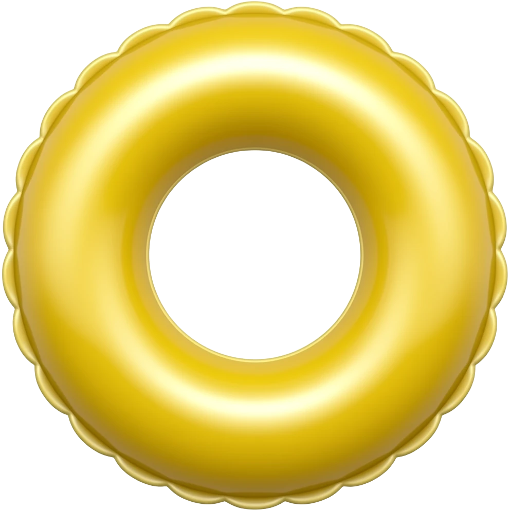 yellow pool float circle emoji