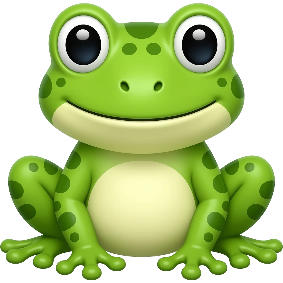 Cute frog emoji