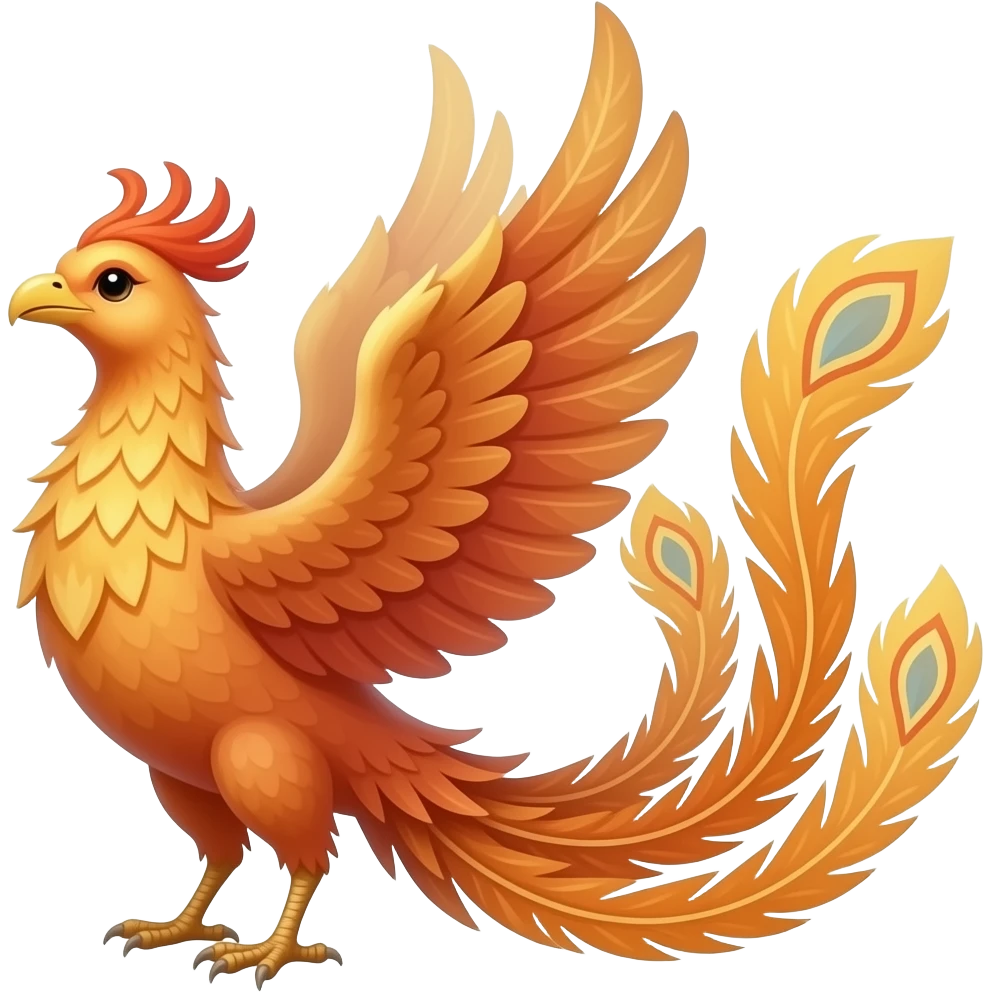 Phonix with long tail emoji