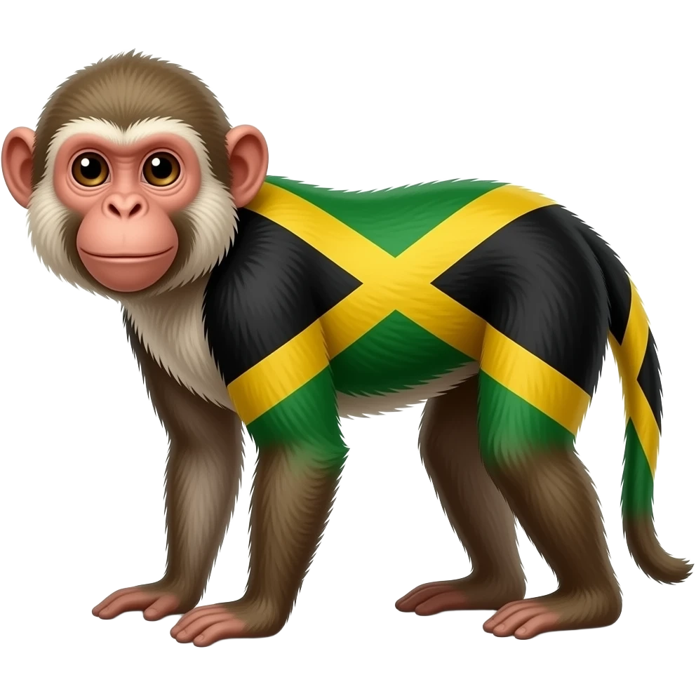 A jamcian monkey emoji