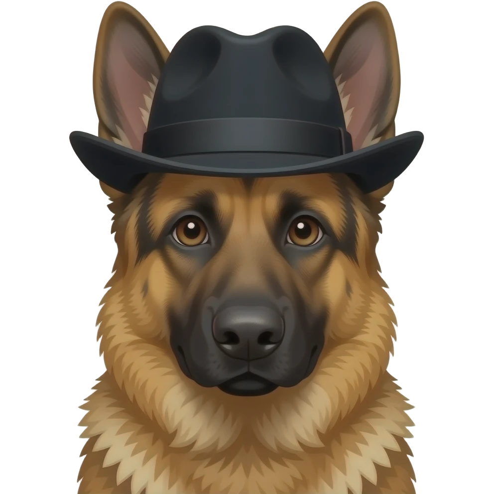 صورت یه سربات ناراحت با کلاه سیاه emoji