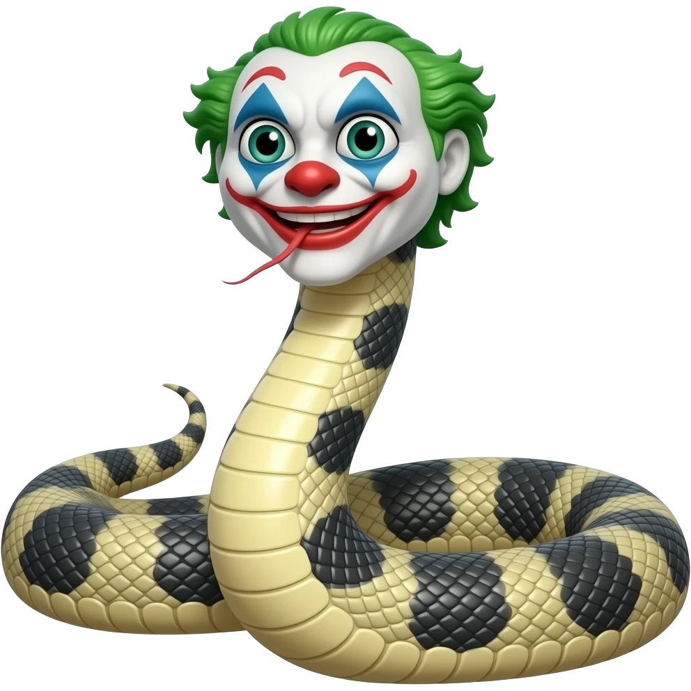Joker snake funny emoji